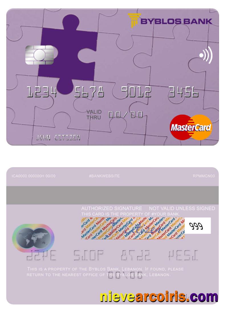 Lebanon Byblos Bank mastercard